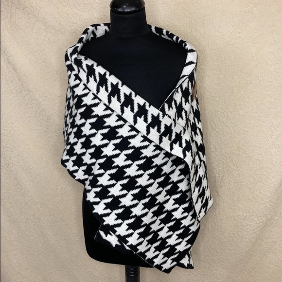 Heavy Katie Todd Cotton Houndstooth 2Buttons Wrap and 1 button-hole for carried - Picture 6 of 7